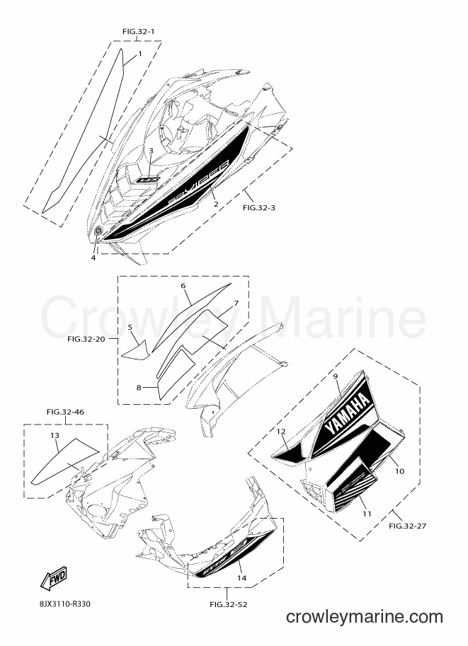 Yamaha Motors SRV10L (8JX3) [010] - EMBLEM