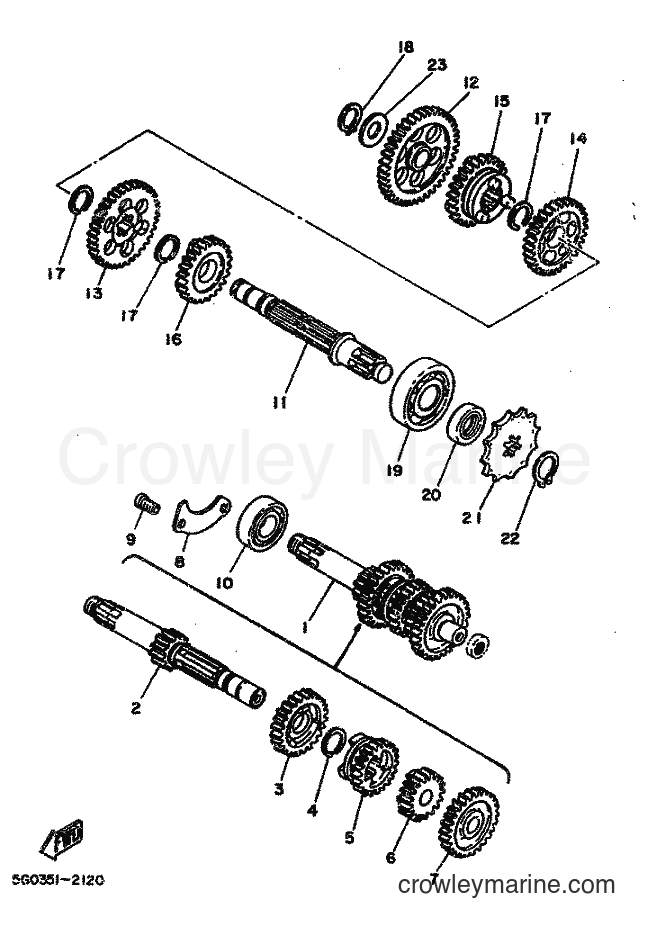 1982 Street Bike RD80 - RD80 (12G) [999] - TRANSMISSION