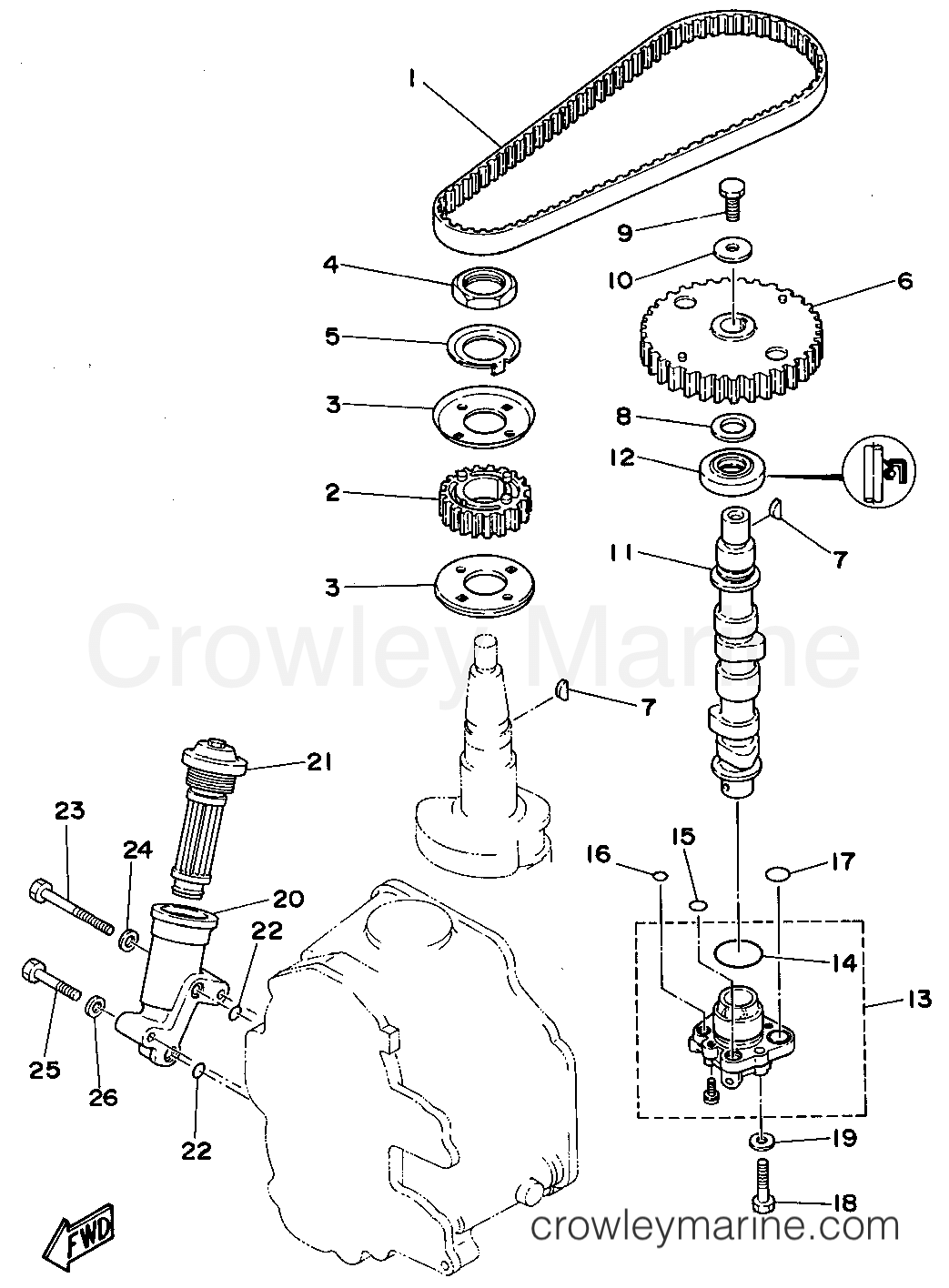 Yamaha Motors T9.9EXHT - OIL PUMP