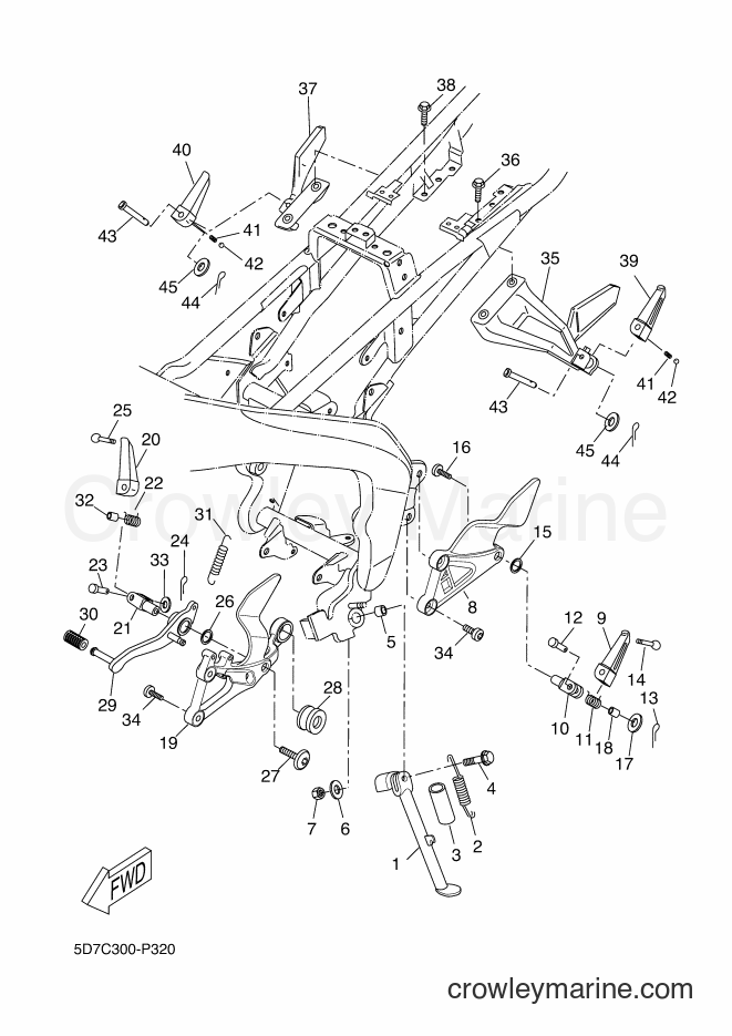 2015 Sport Bike MT125A - MT125A (5D7D) [010] - STAND & FOOTREST