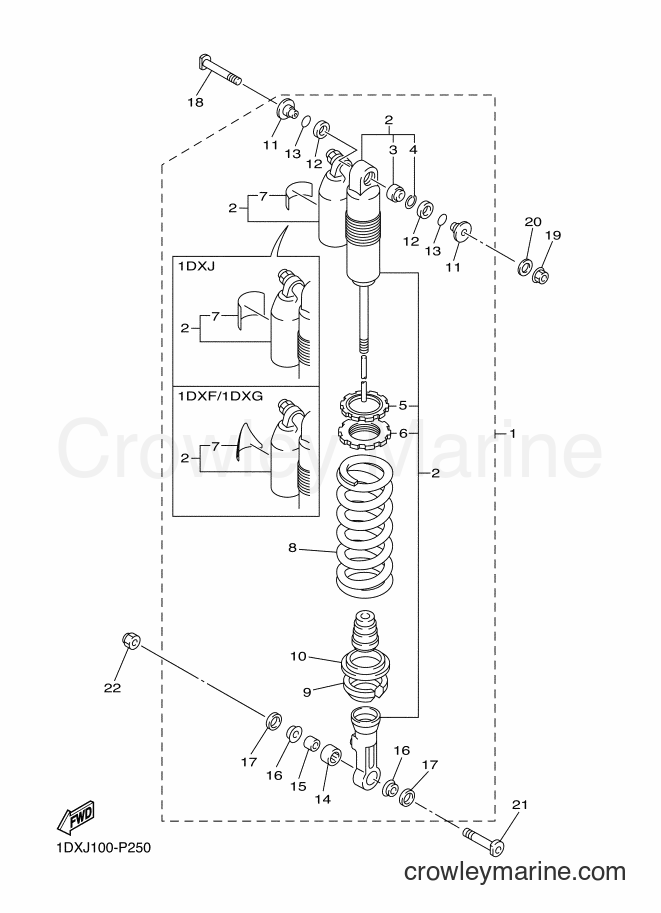 Yamaha Motors WR450F (1DXF) [010] - REAR SUSPENSION
