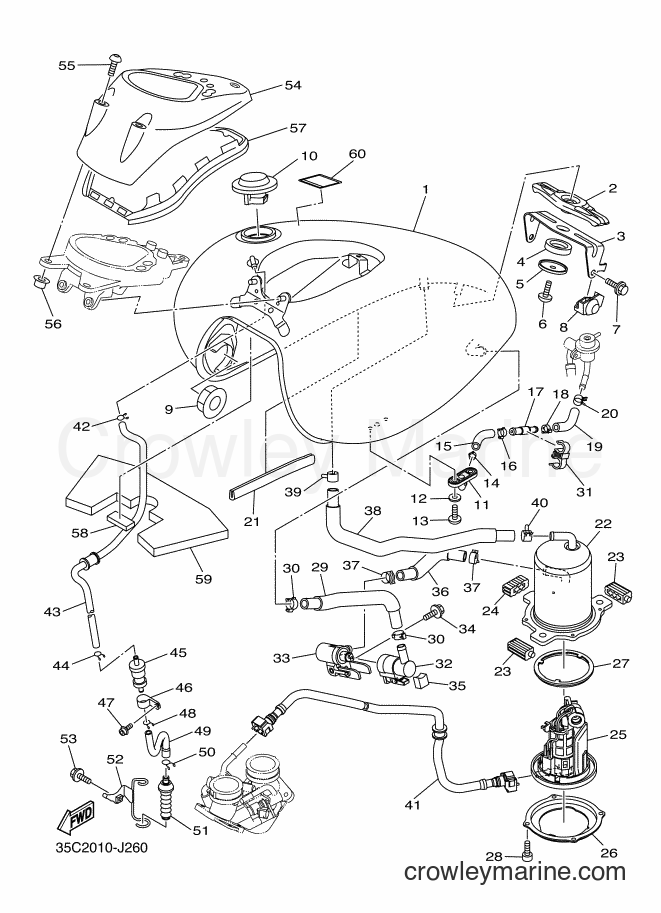 Yamaha Motors XVS400 (35C4) [010] - FUEL TANK