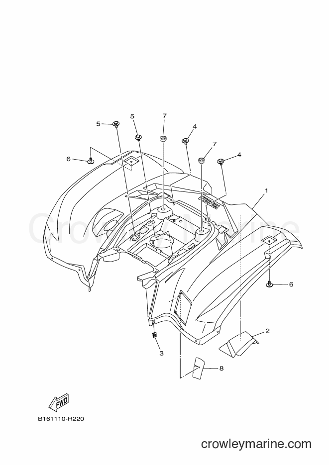 2017 ATV YFM700FWBD - YFM700FWBD (B329) [010] - REAR FENDER