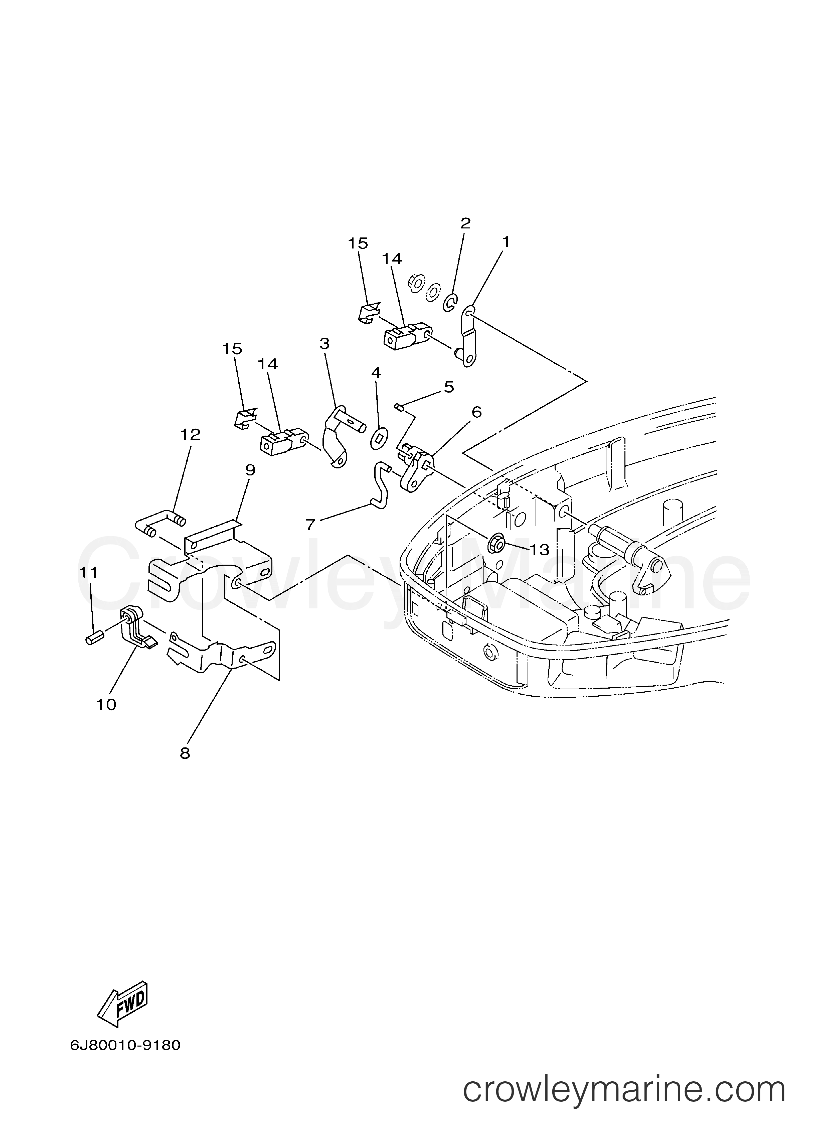 Yamaha Motors 30ELRZ - CONTROL 2 FOR ER