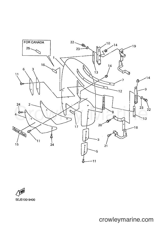 2000 Cruiser XVZ13AT - XVZ13AT (5EJC) [020] - COWLING 1
