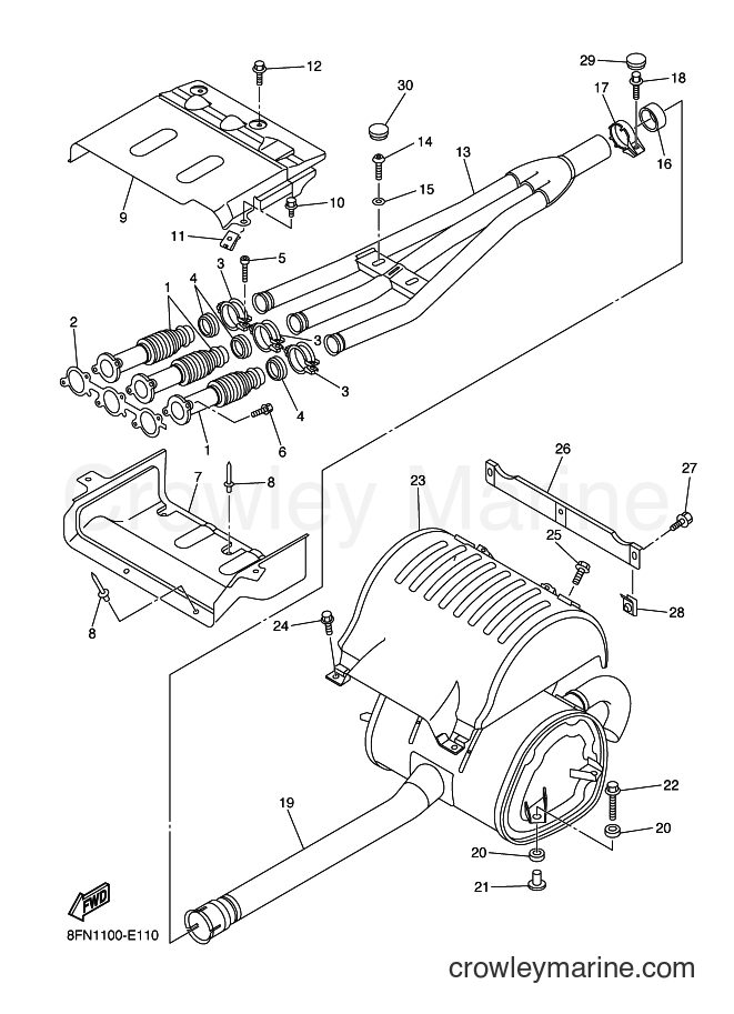 2011 Snowmobile VK10D - VK10D (8GSB) [010] - EXHAUST