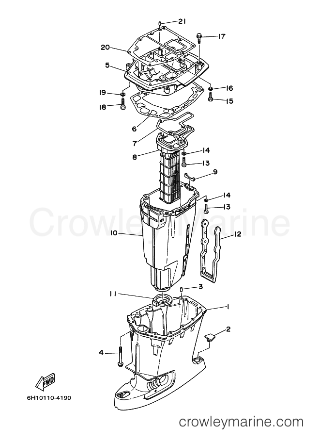 Yamaha Motors 90A (6H12) [090] - UPPER CASING