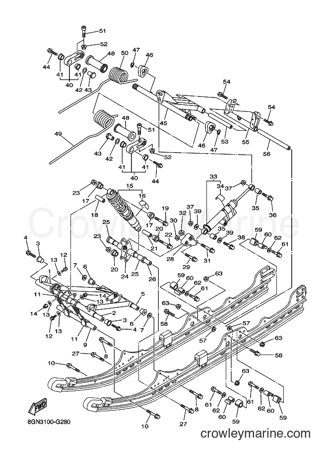 2008 Snowmobile RPZ50S - RPZ50S (8GN4) [010] - TRACK SUSPENSION 2