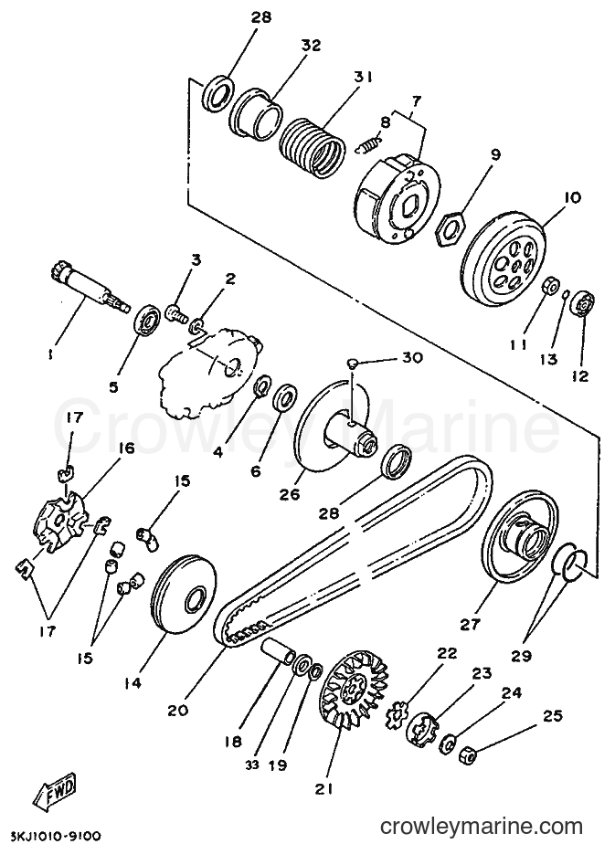 1995 Scooter YE50 - YE50 (4FW6) [999] - CLUTCH