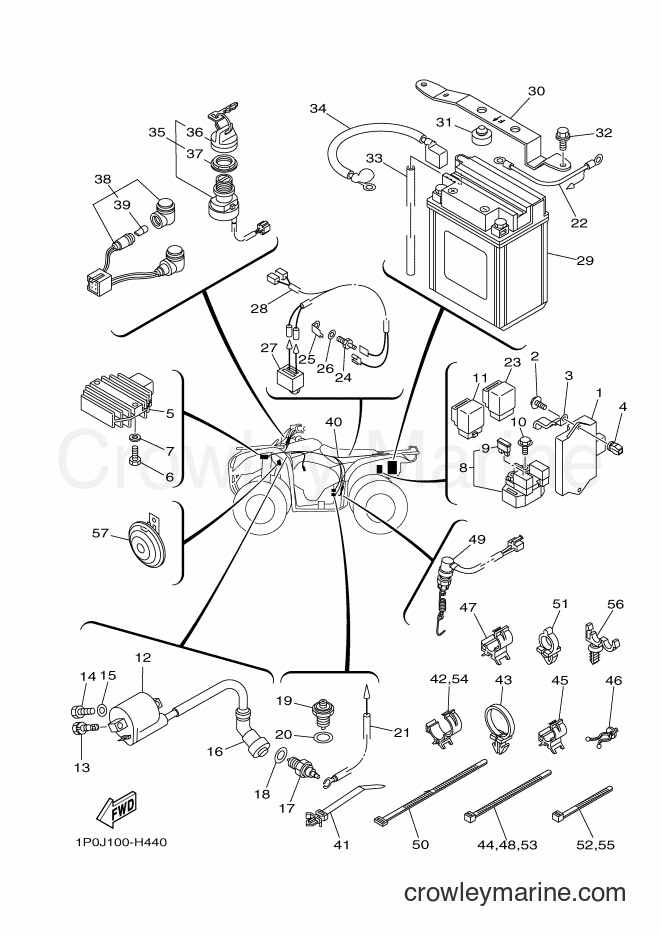 2009 ATV YFM250 - YFM250 (1P0J) [010] - ELECTRICAL 1