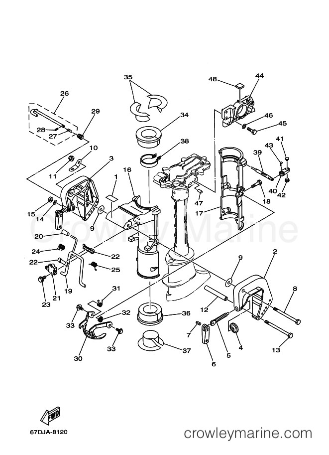 Yamaha Motors F4A (67D) [050] - BRACKET 1