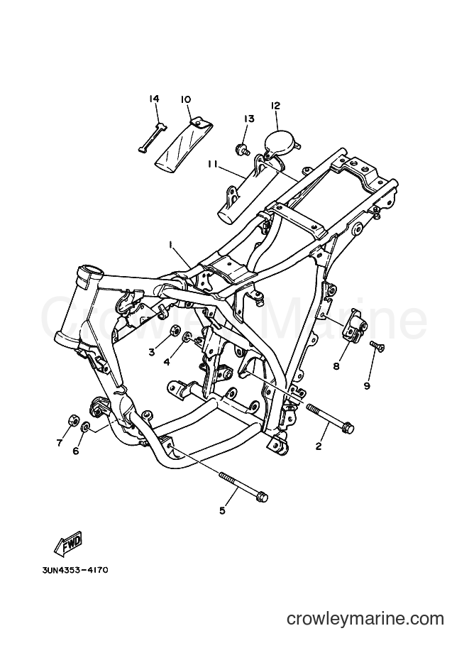 1996 Scooter DT50LC - DT50LC (3UN5) [010] - FRAME