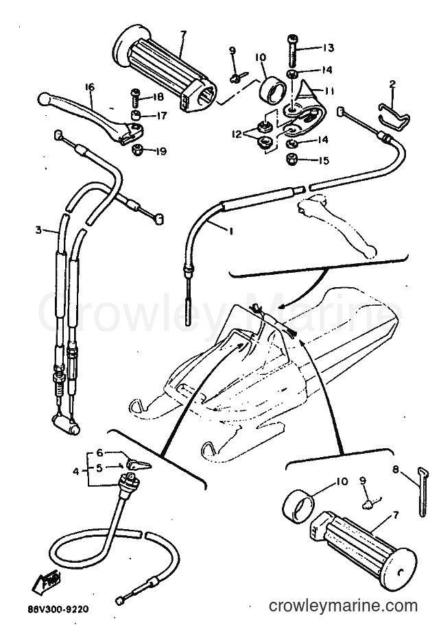 Yamaha Motors VK540E (86V4) [010] - CONTROL CABLE