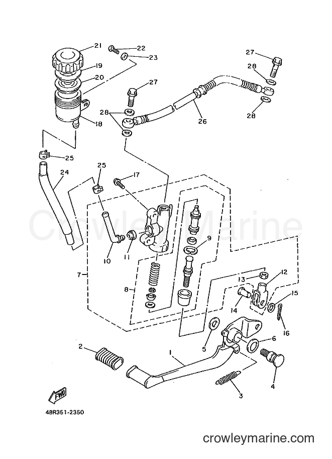 Yamaha Motors XJ600S (4DUF) [010] - REAR MASTER CYLINDER