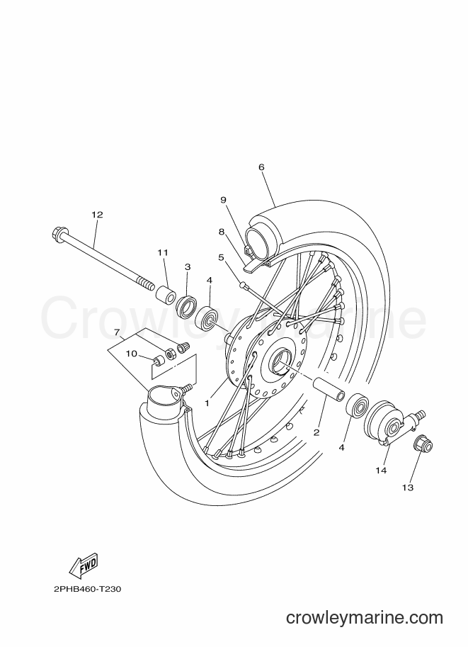 2018 Scooter LNS125 - LNS125 (2PHB) [010] - FRONT WHEEL FOR SPOKE WHEEL