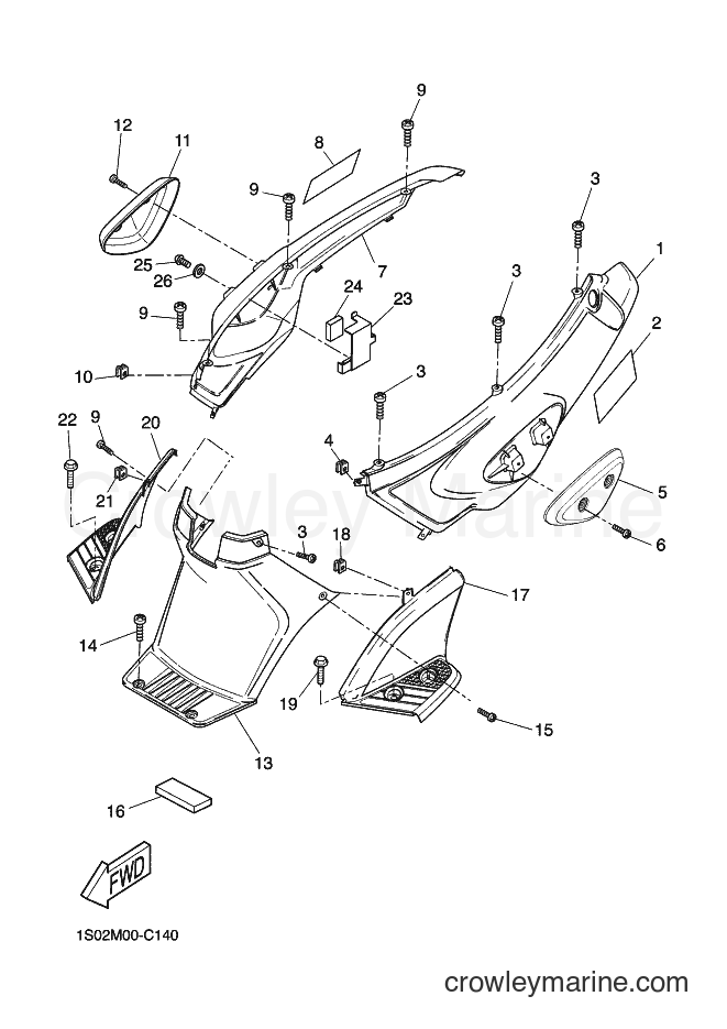 Yamaha Motors EW50 (1S12) [040] - SIDE COVER
