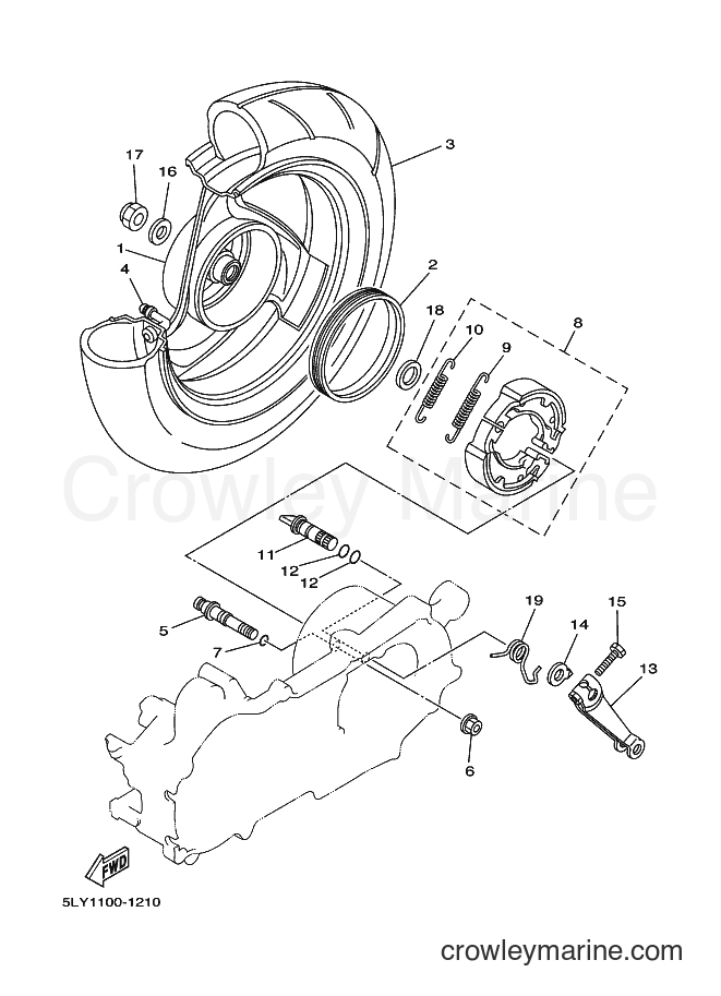 2003 Scooter YJ50R - YJ50R (5PP5) [010] - REAR WHEEL