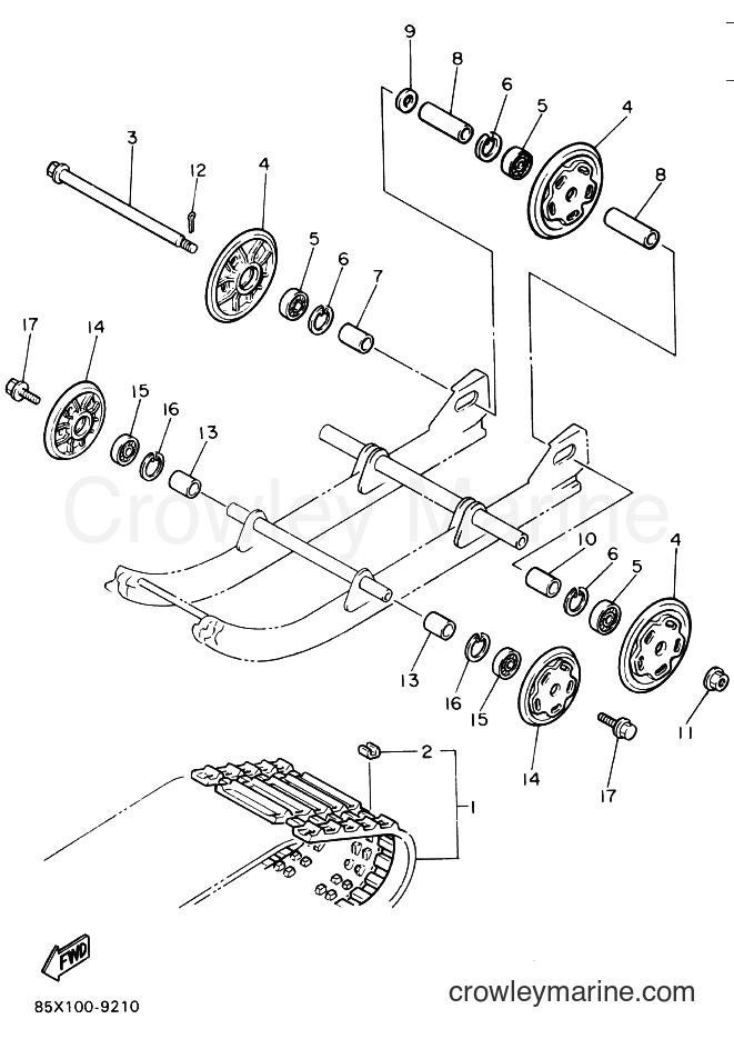 1989 Snowmobile SV80 - SV80 (85X1) [020] - TRACK SUSPENSION 1