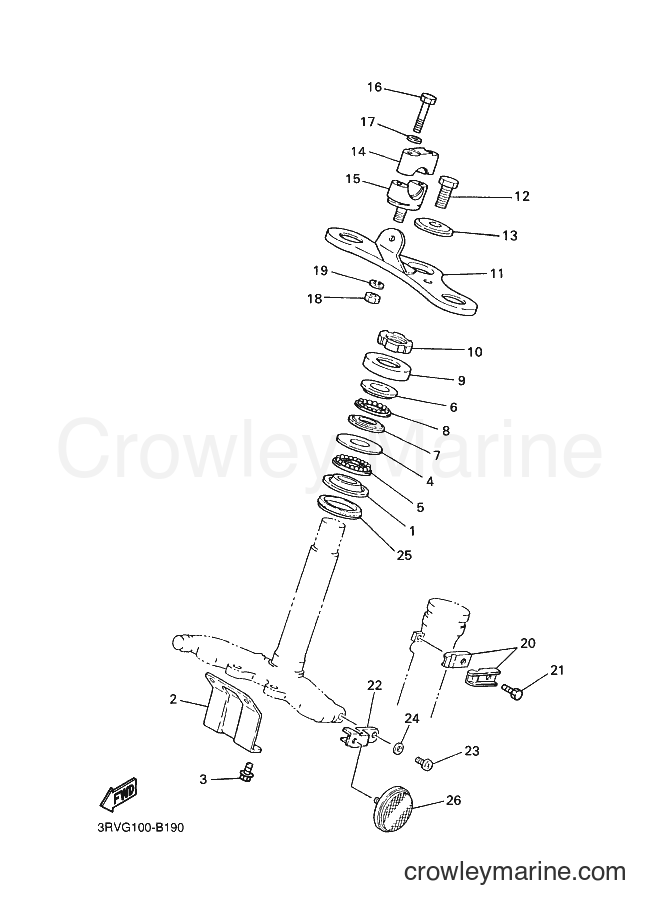 2007 Dirt Bike PW80 - PW80 (3RVM) [010] - STEERING