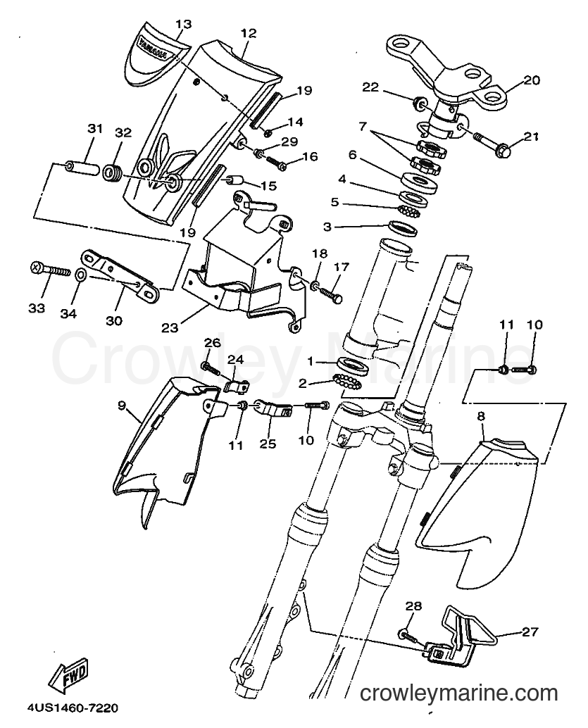 1997 Scooter V110E - V110E (4US1) [999] - STEERING