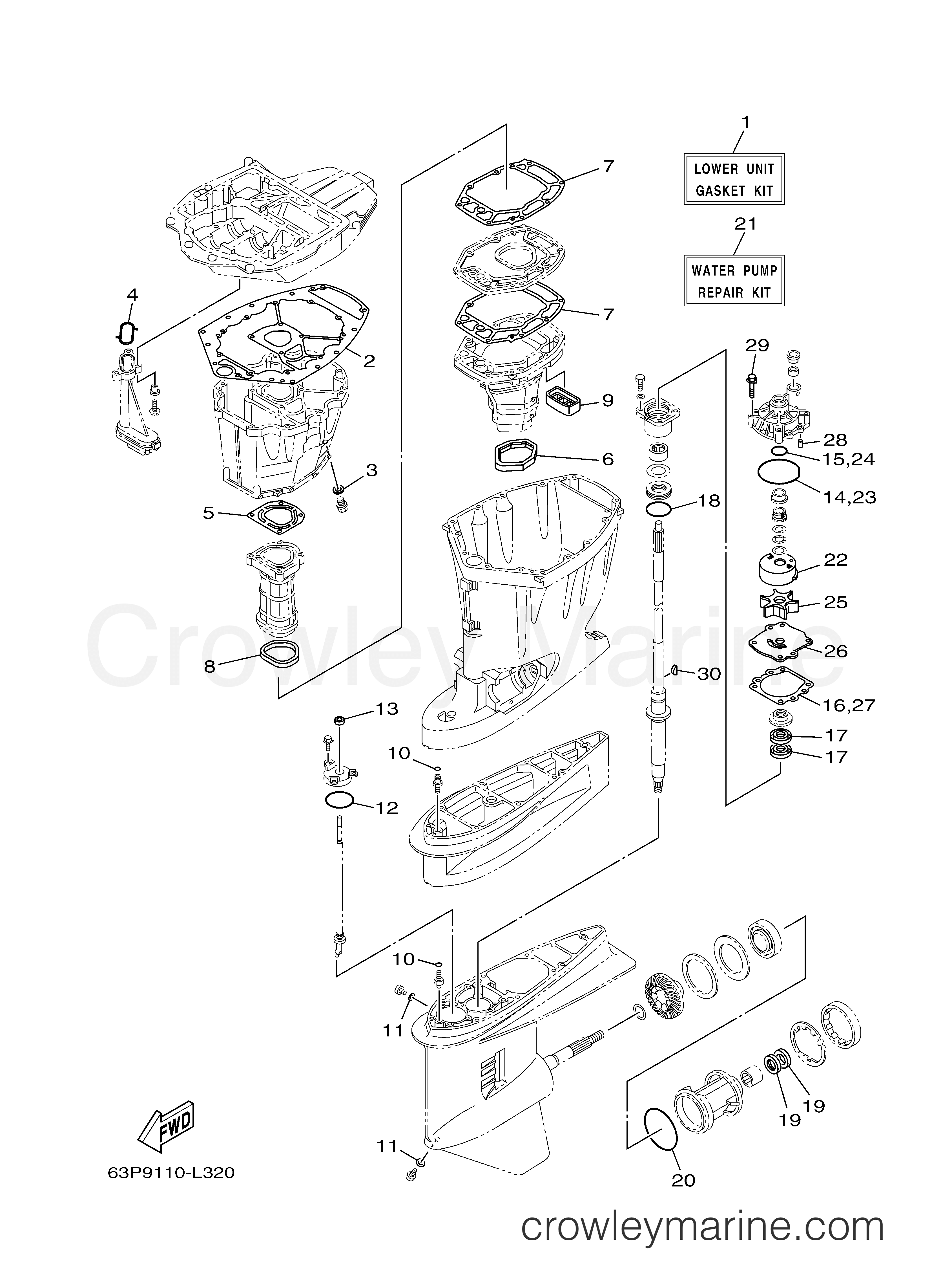 Yamaha Motors LF150XA - REPAIR KIT 2