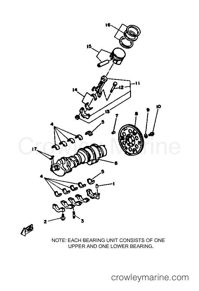 Yamaha Motors V8_5.7_ENGINE_EST - CRANK - PISTON