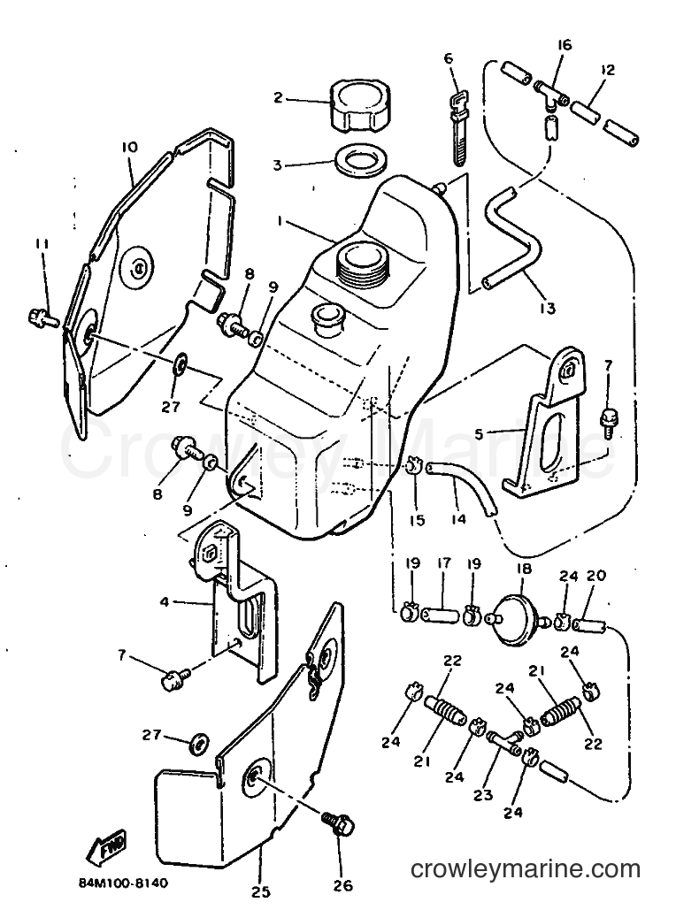 Yamaha Motors EX570BS8 (84N0) [010] - OIL TANK