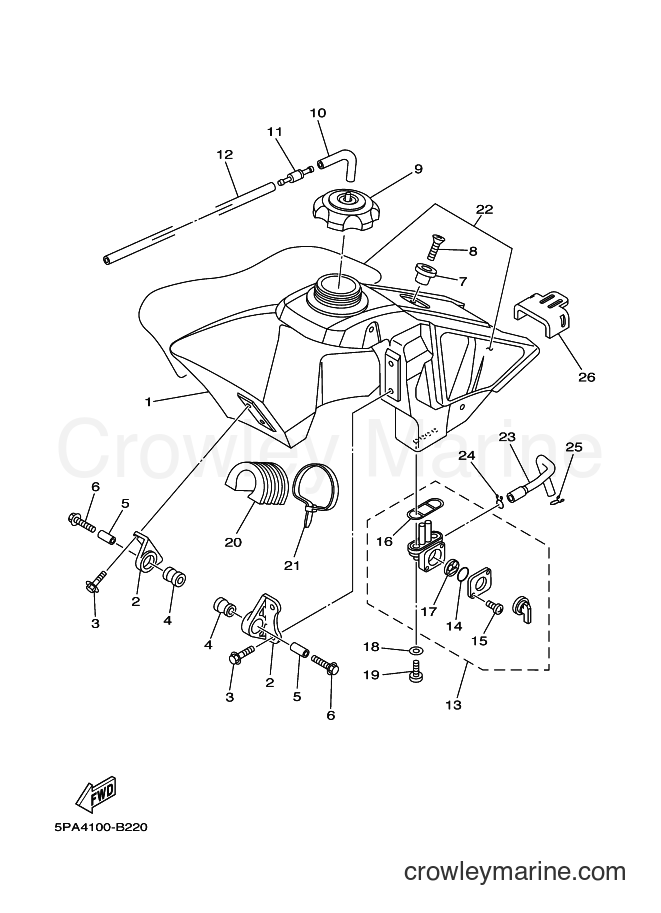 2003 Dirt Bike YZ85 - YZ85 (5PA4) [070] - FUEL TANK
