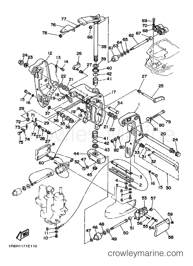 Yamaha Motors 90A (6H1) [030] - BRACKET 1