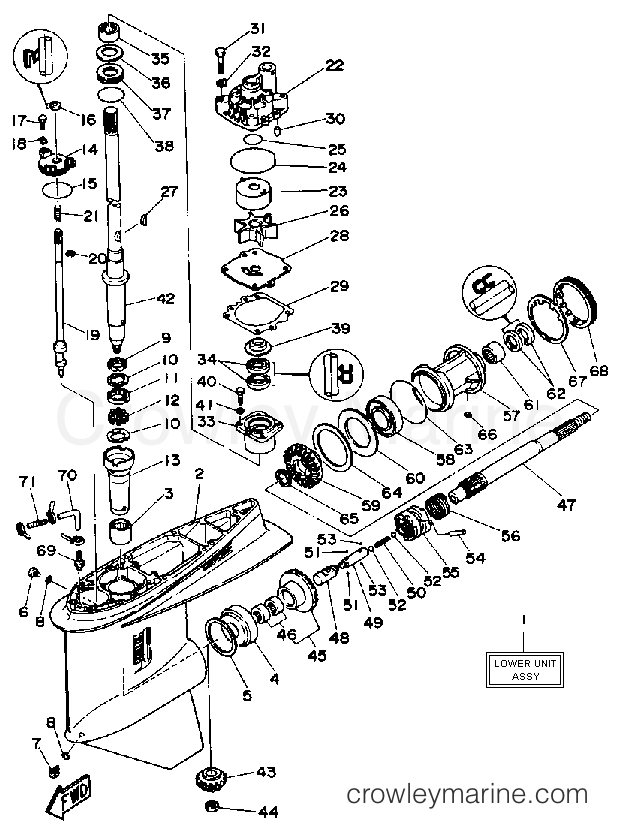 Yamaha Motors 150ETLF - LOWER DRIVE 1
