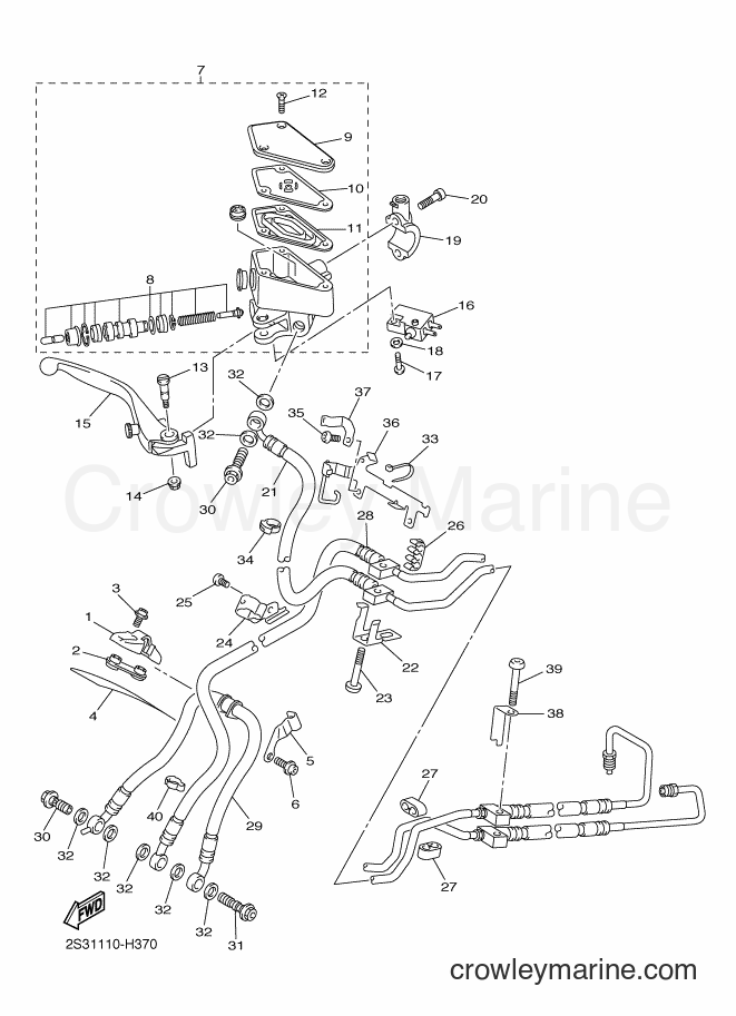 Yamaha Motors VMX17 (2CEU) [010] - FRONT MASTER CYLINDER