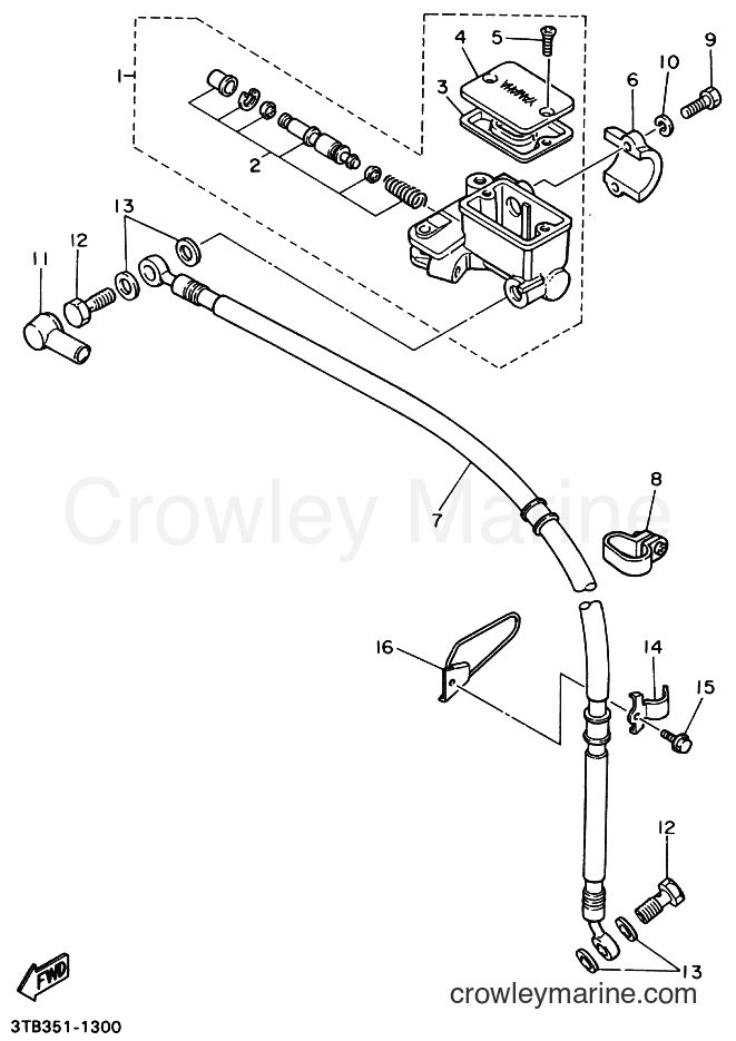1991 Dirt Bike XT500E - XT500E (3WS2) [999] - FRONT MASTER CYLINDER