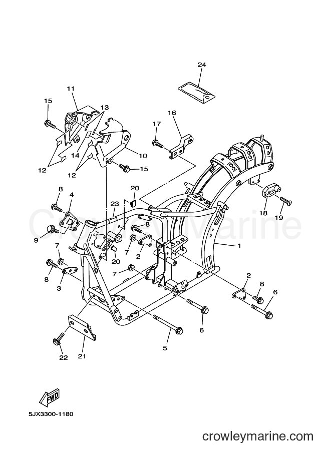 Yamaha Motors XVS125 (5JX6) [010] - FRAME