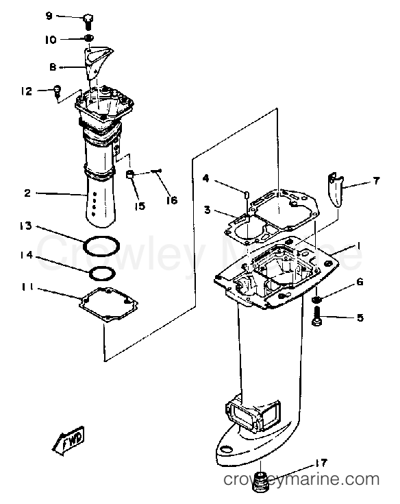 Yamaha Motors 30ELJ - UPPER CASING