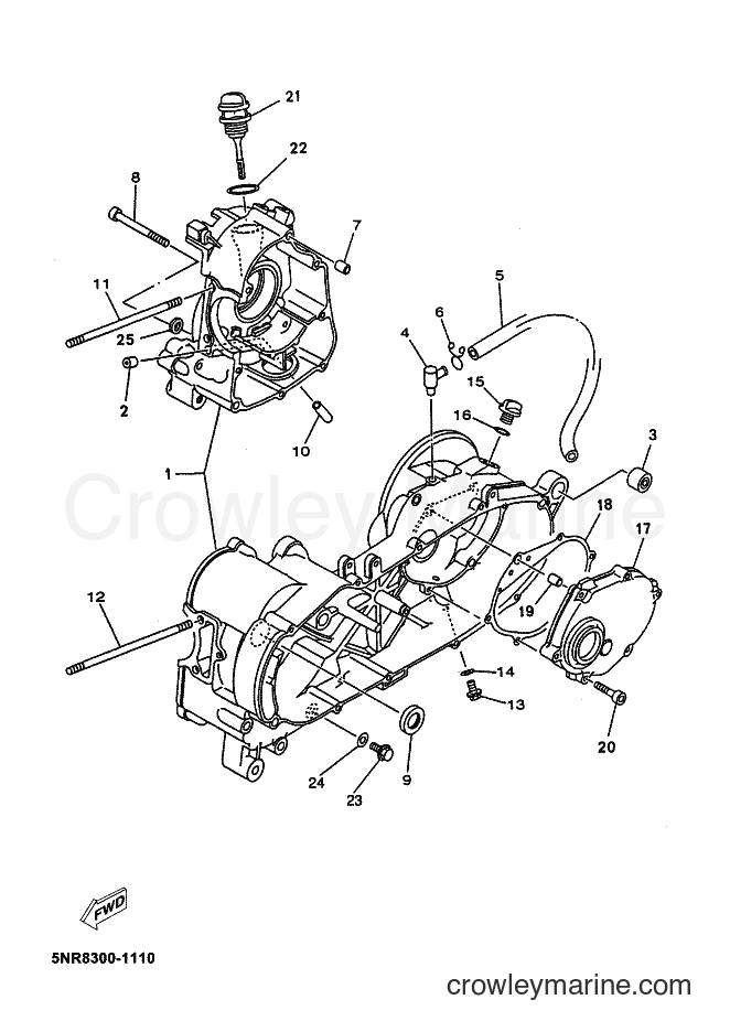 Yamaha Motors YP150E (5NS6) [010] - CRANKCASE