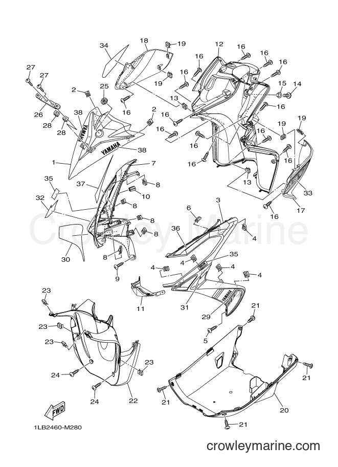 Yamaha Motors AL125FC (1LB2) [010] - LEG SHIELD