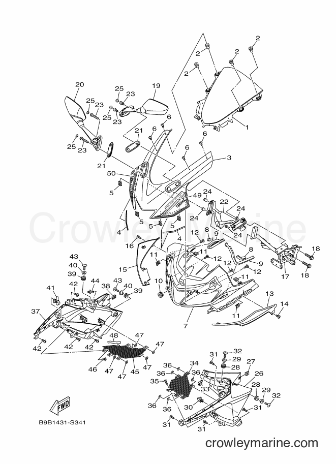 2017 Street Bike YZF155 - YZF155 (B0C1) [010] - WINDSHIELD