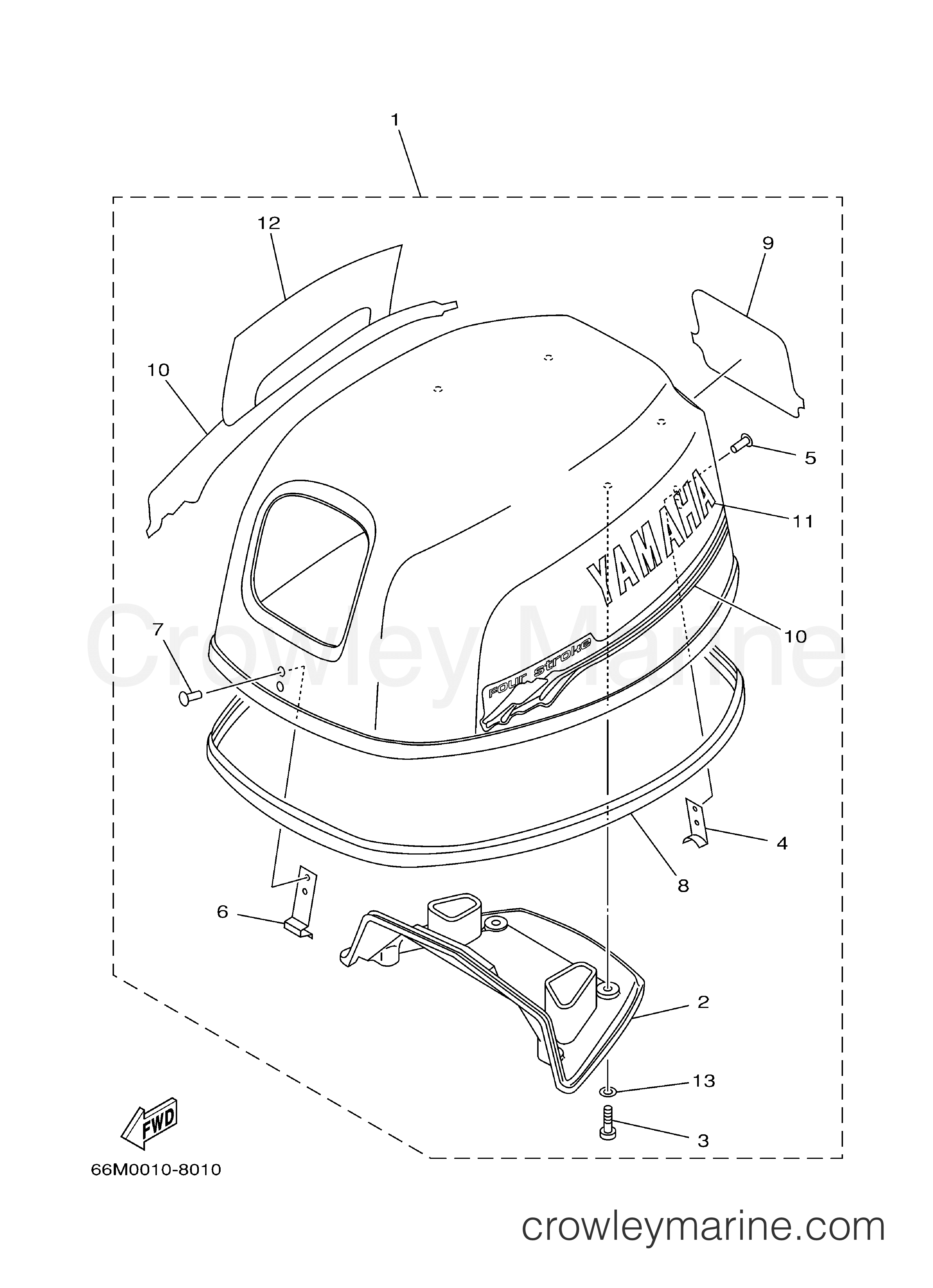 Yamaha Motors F15ESHZ - TOP COWLING