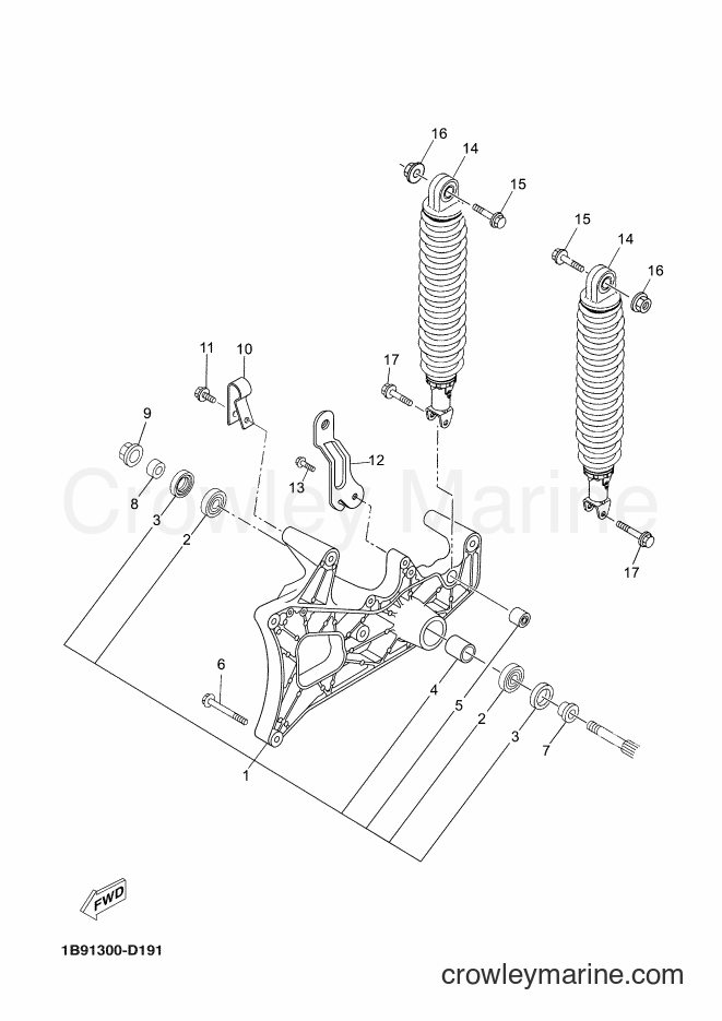 2006 Scooter YP125R - YP125R (1B91) [030] - REAR ARM & SUSPENSION