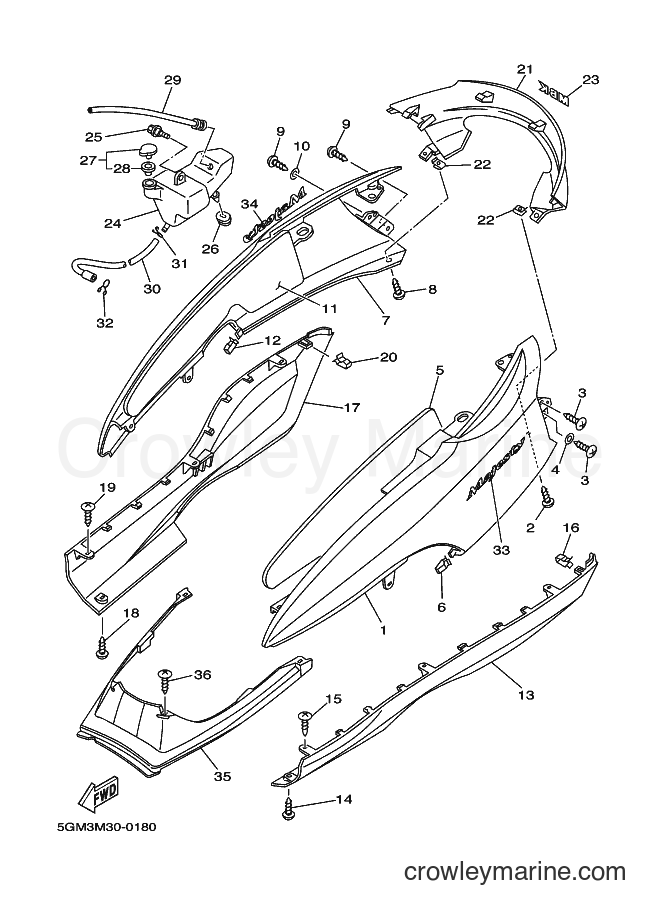 2000 Scooter YP250 - YP250 (5GM3) [070] - SIDE COVER