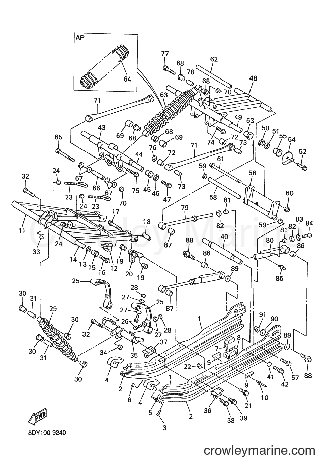 1999 Snowmobile VX700ER - VX700ER (8DY1) [020] - TRACK SUSPENSION 2