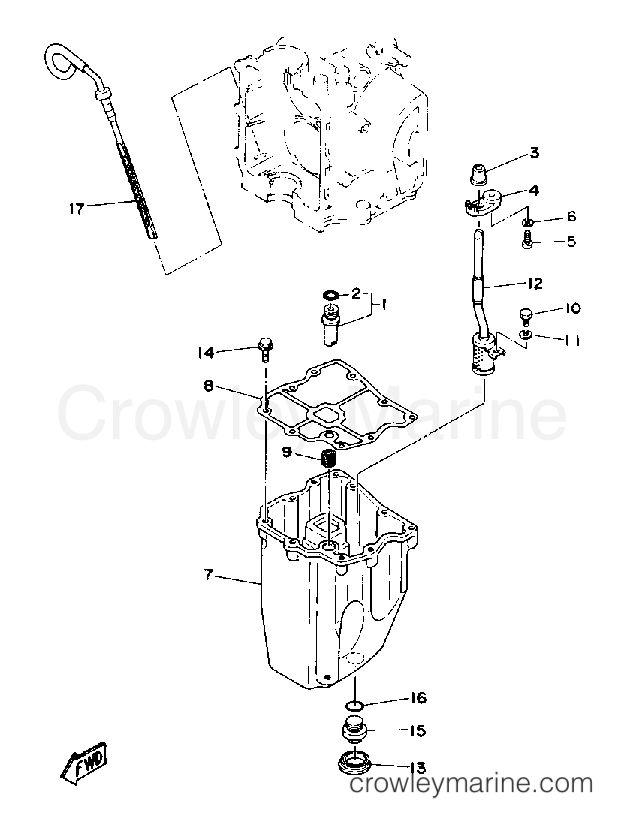 Yamaha Motors F9.9LD - OIL PAN
