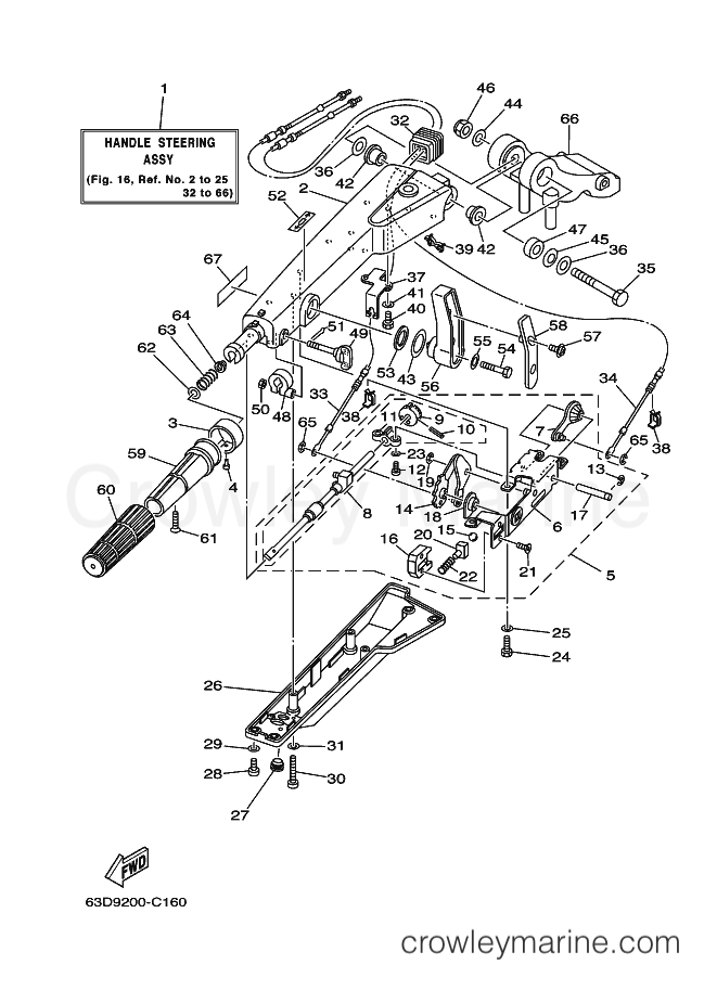 Yamaha Motors 40VES (63C3) [040] - STEERING