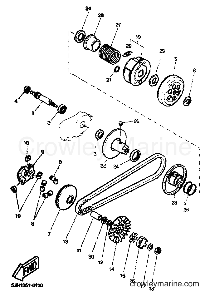 2001 Scooter EW50 - EW50 (5LH3) [010] - CLUTCH