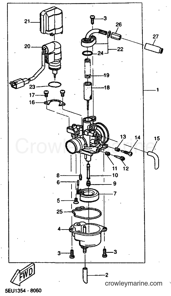 1999 Scooter YH50 - YH50 (5FV1) [020] - CARBURETOR