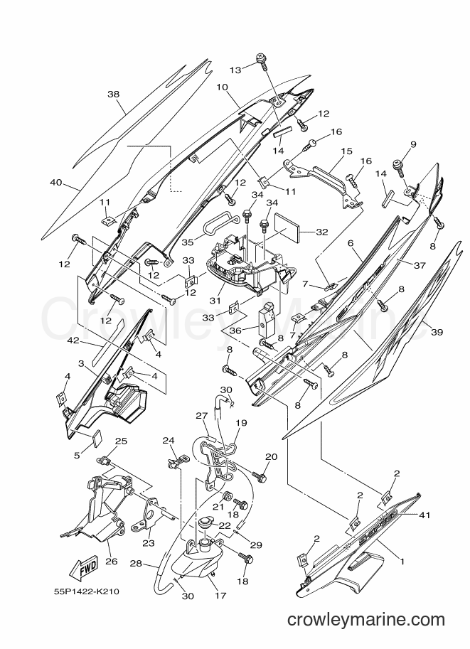 2011 Scooter T135HC - T135HC (55P1) [010] - SIDE COVER