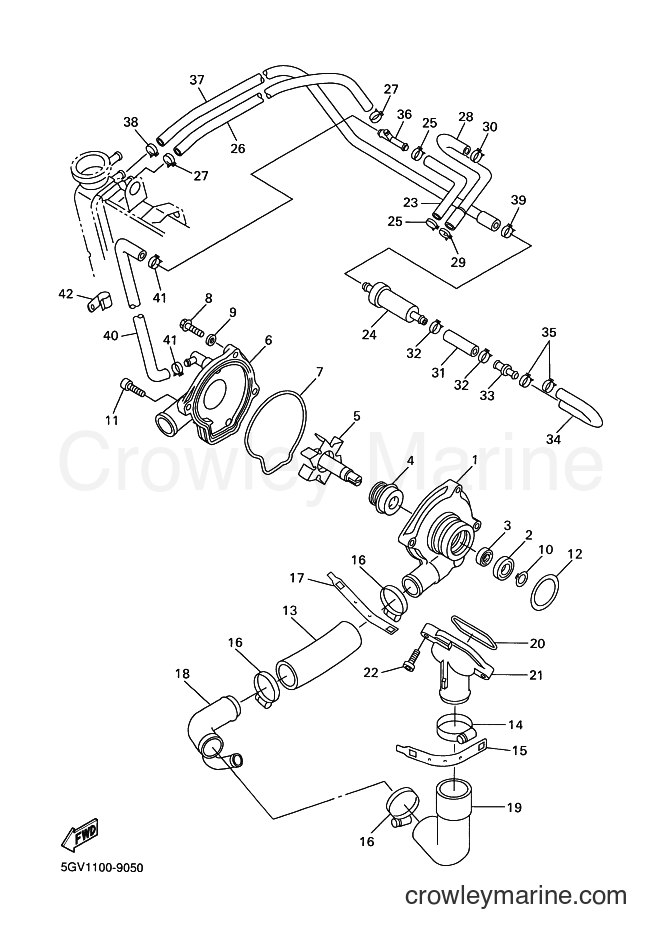 2000 Sport Bike YZF-R6 - YZF-R6 (5EB5) [080] - WATER PUMP