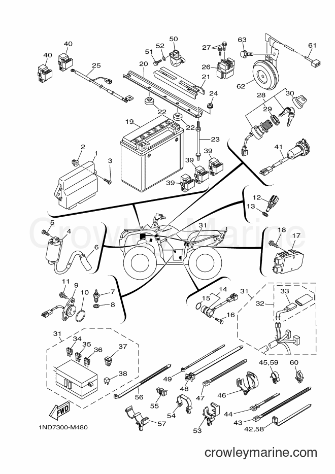 2013 ATV YFM700FWA - YFM700FWA (1ND7) [010] - ELECTRICAL 1