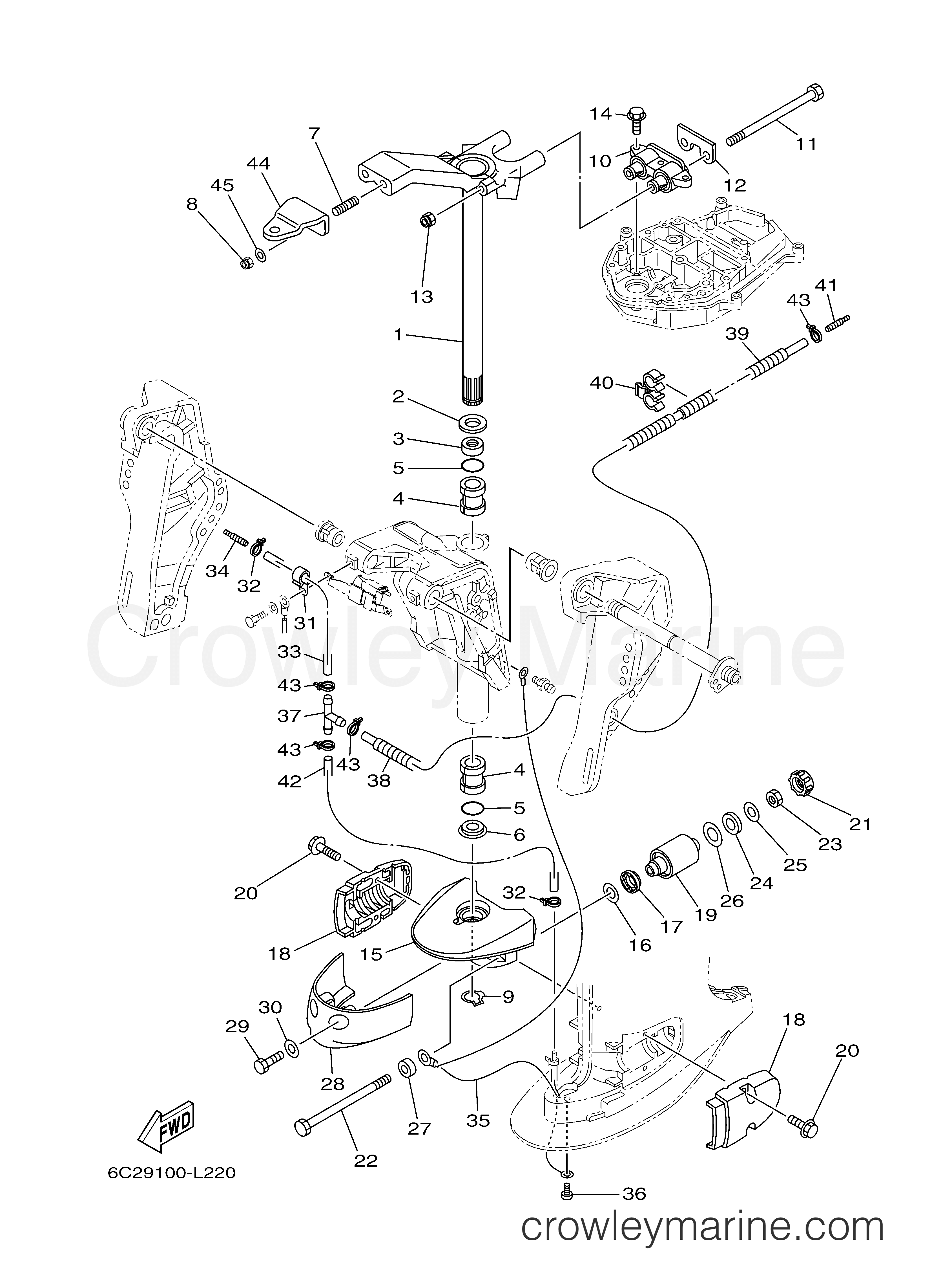 Yamaha Motors T50LA - BRACKET 2