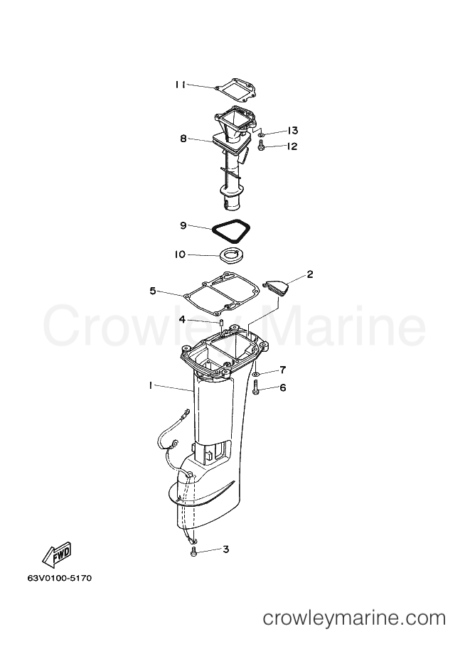Yamaha Motors 9.9F (63V) [030] - UPPER CASING